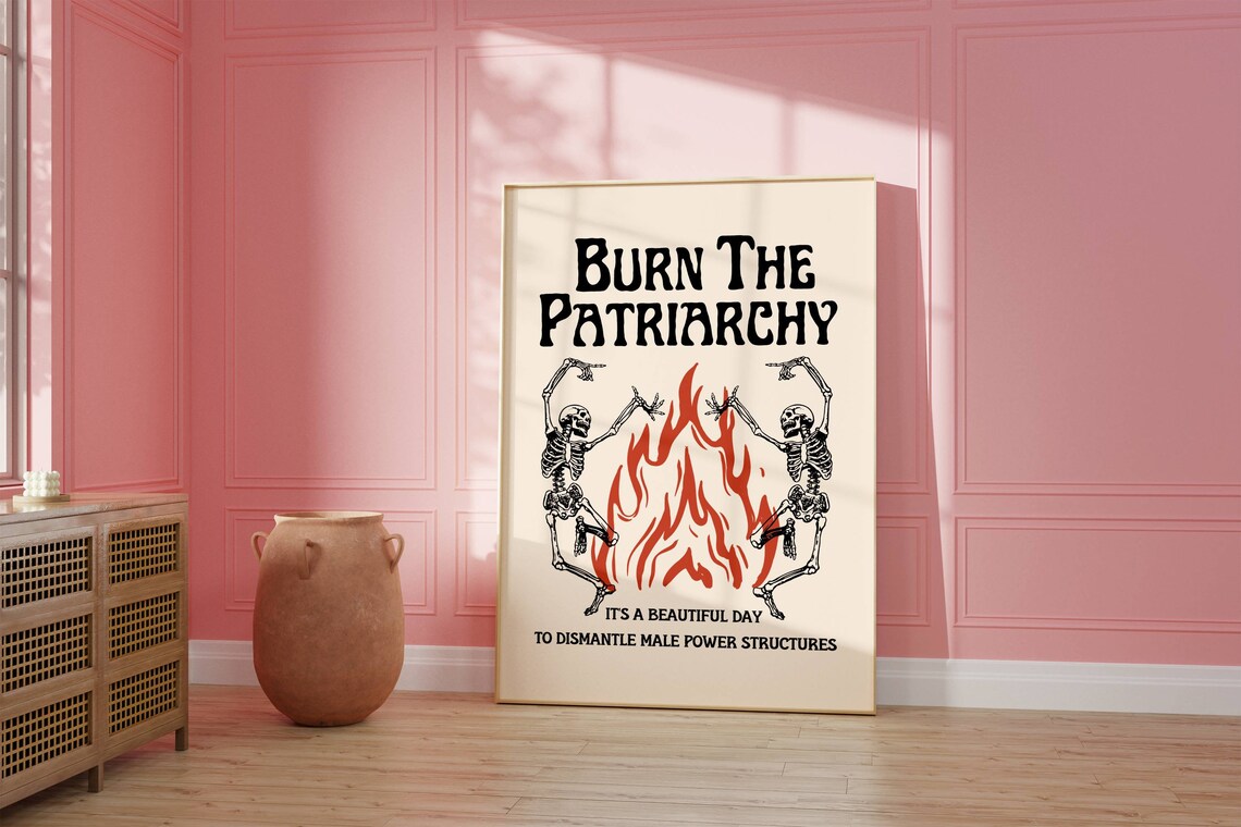 Burn The Patriarchy Print Feminist Art Print Room Posters Feminist Smash The Patriarchy Witchy Print Feminist Wall Art - Image 4