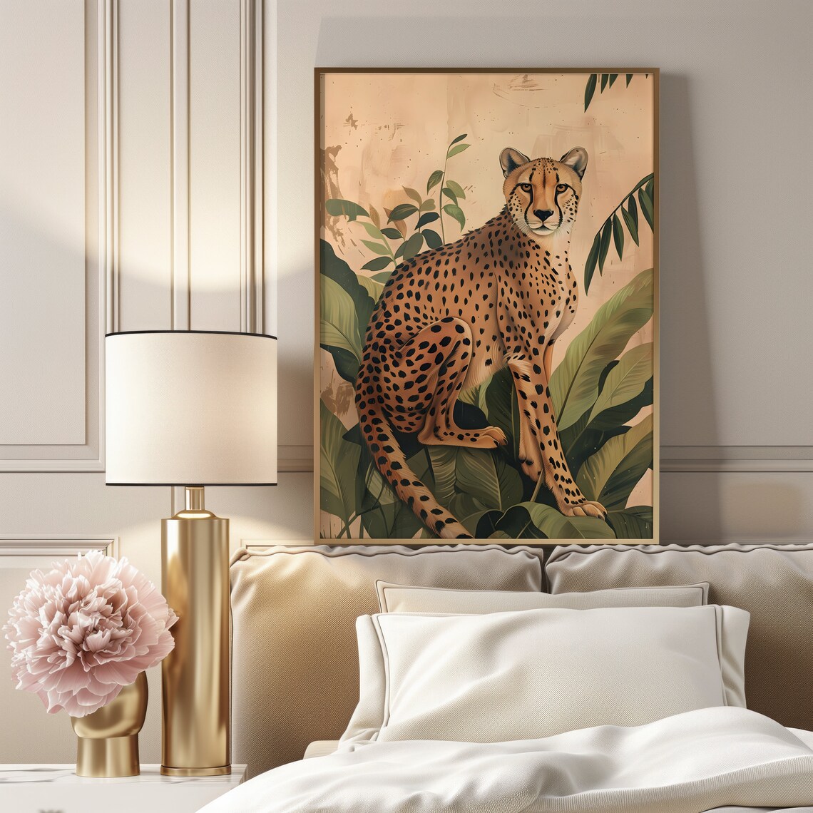 Cheetah Jungle Print, Vintage Safari Leopard Art Print - Image 3