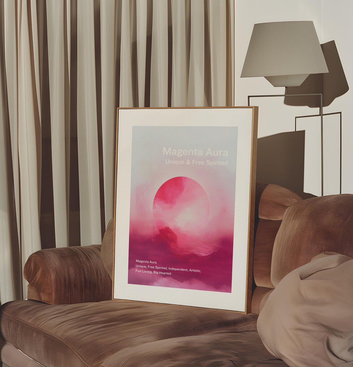 Magenta Aura Free Spirited Energy Spiritual Affirmation Poster - Image 4