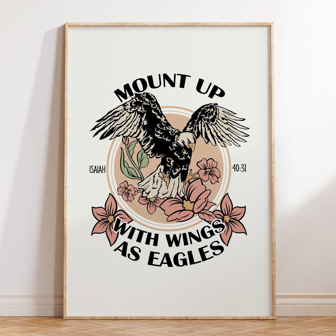 Isaiah 4031 Print Christian Wall Art Scripture Art Bible Verse Christian Poster Wall Decor Eagle Christian Gift - Image 5