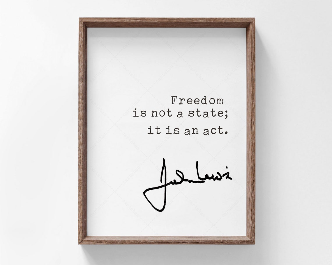 John Lewis Do Something Quote Poster