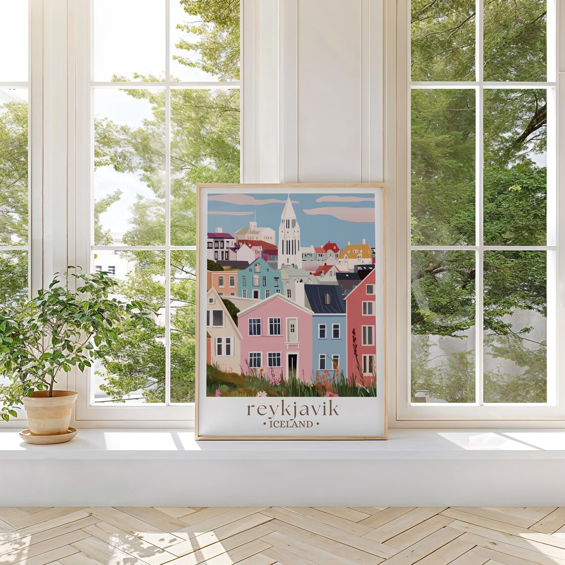 Reykjavik Travel Poster, Iceland Europe Wall Art - Image 2