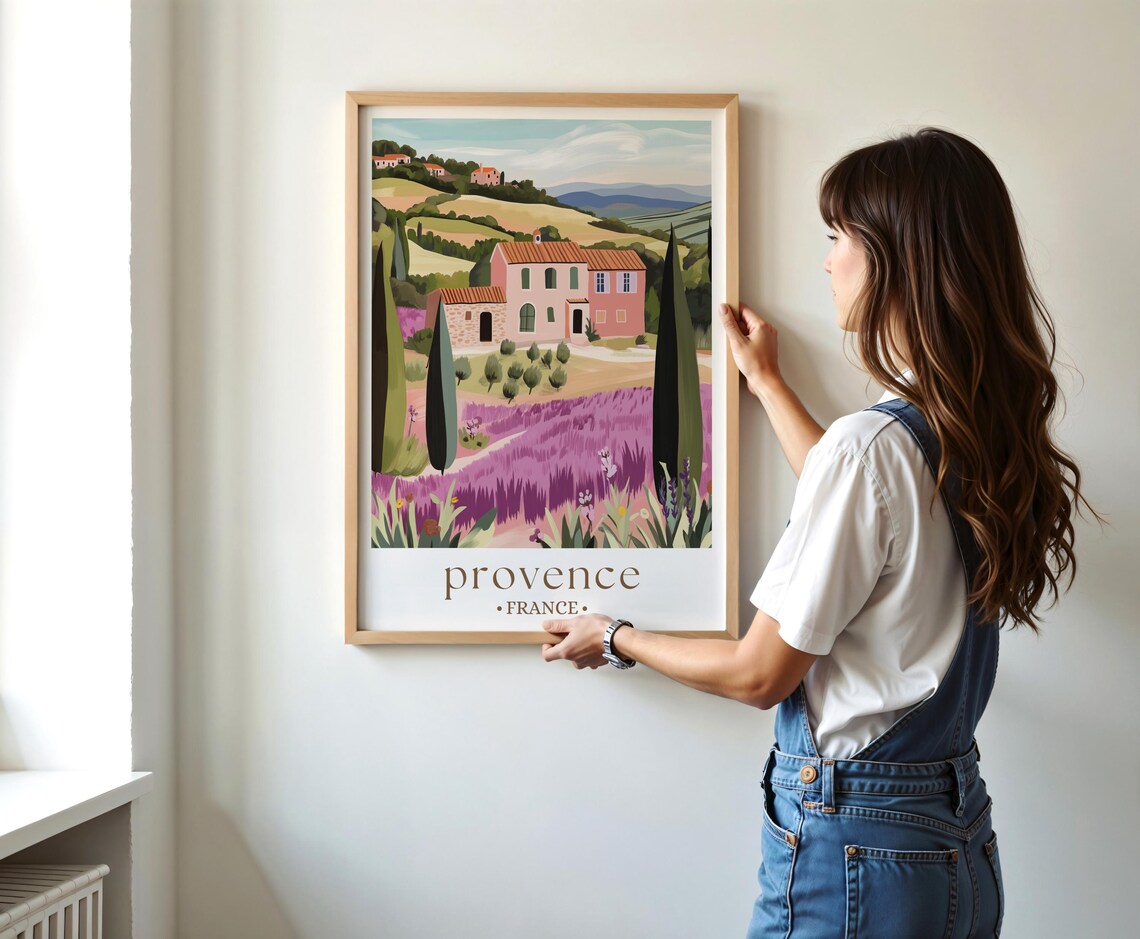 Provence Lavender Travel Poster, Provence France - Image 3