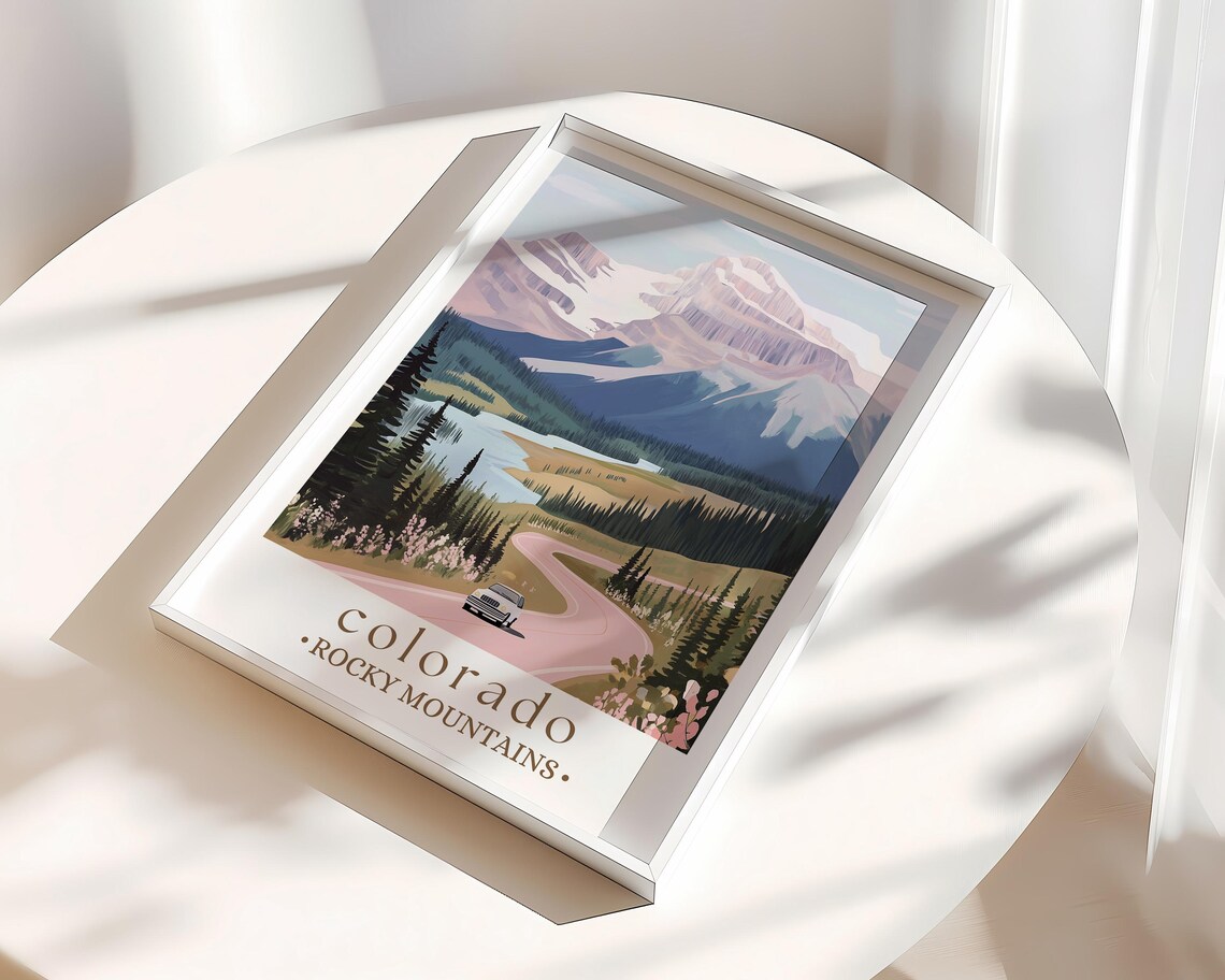 Colorado Mountain Landscape Travel Poster, Adventure Decor - Image 3