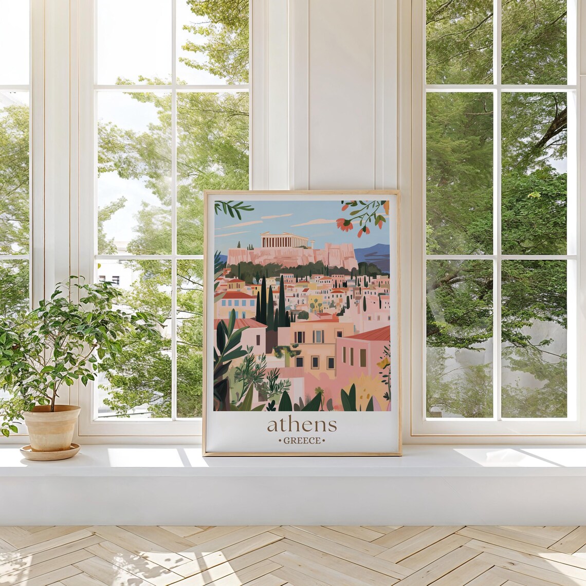 Athens Travel Poster, Greece Souvenir Art Print - Image 3