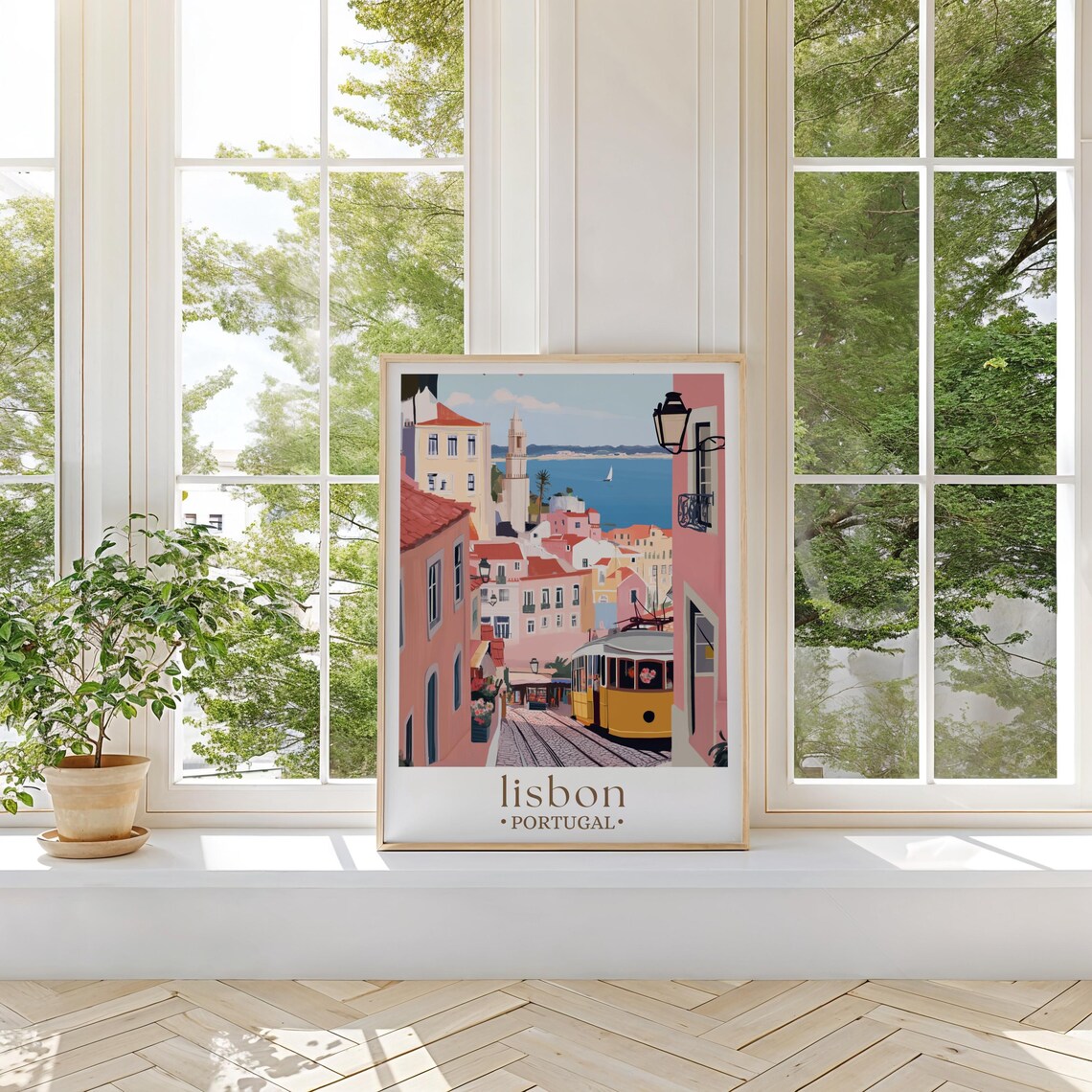 Lisbon Portugal Travel Poster Portugal Wall Art Lisbon Print Home Decor Birthday Present Personalised Travel Poster - Image 3
