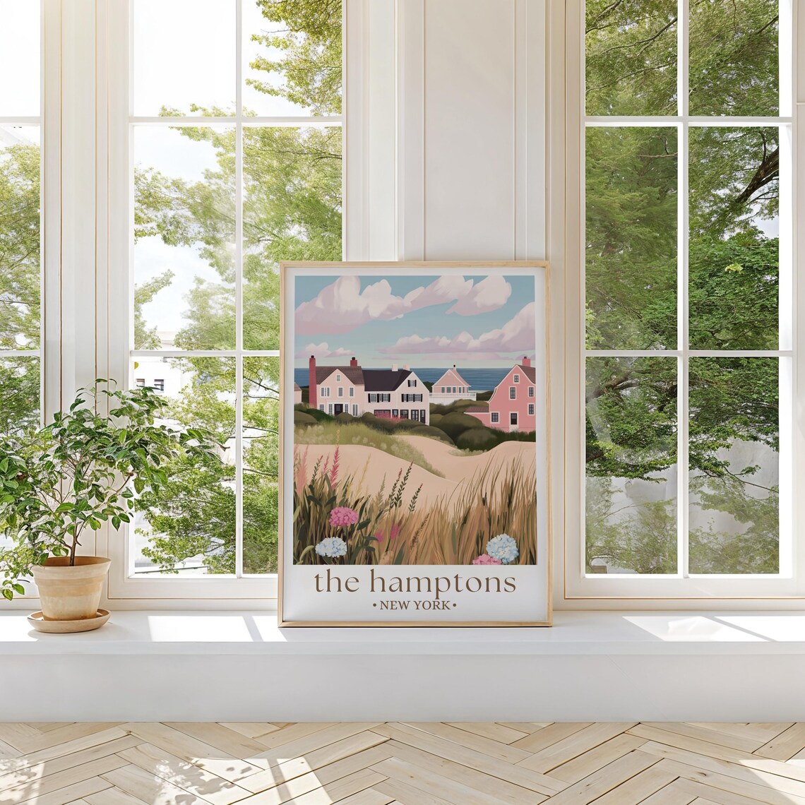 The Hamptons Travel Poster, New York Beach Art Print - Image 2
