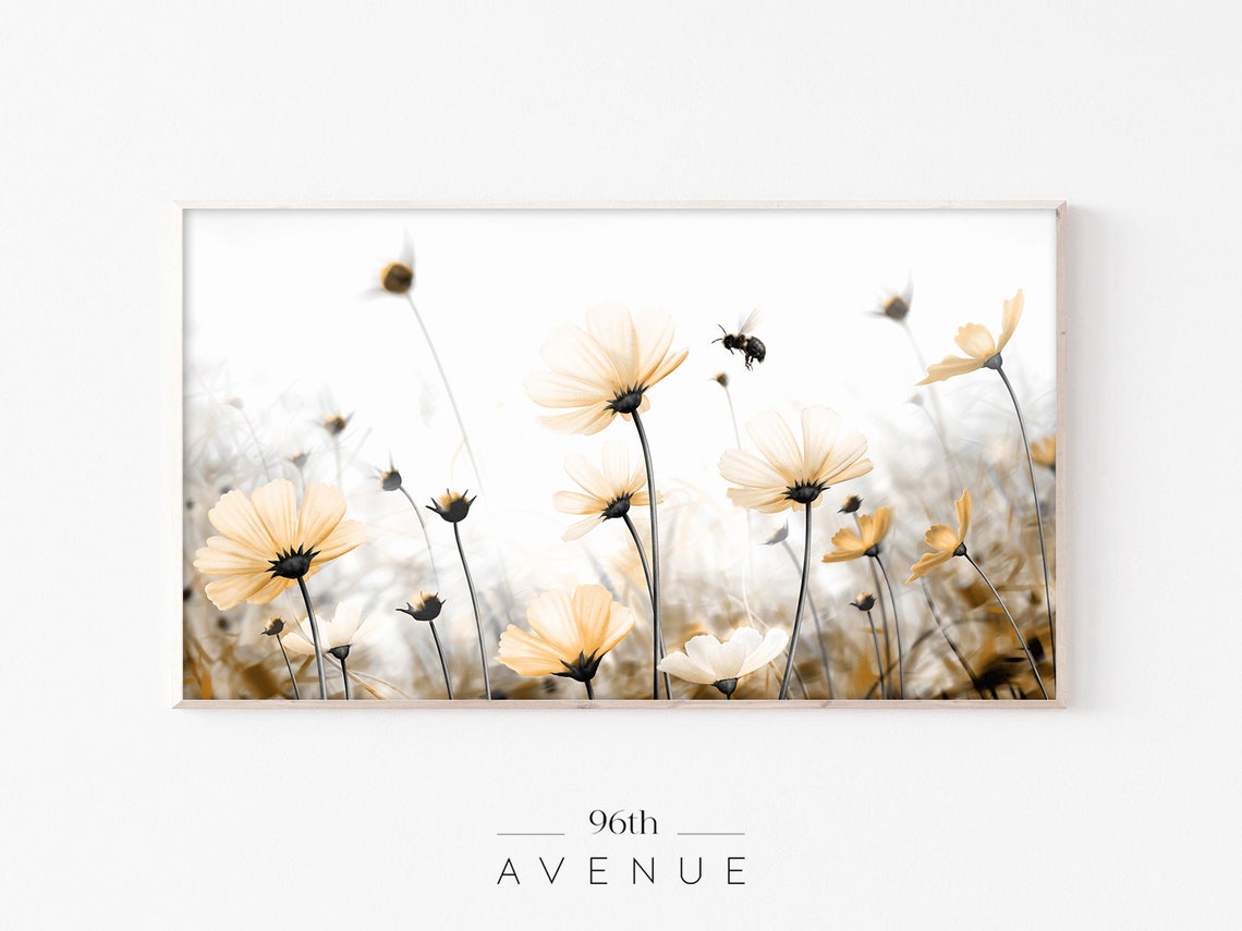 Spring Meadow Wildflowers Art For TV