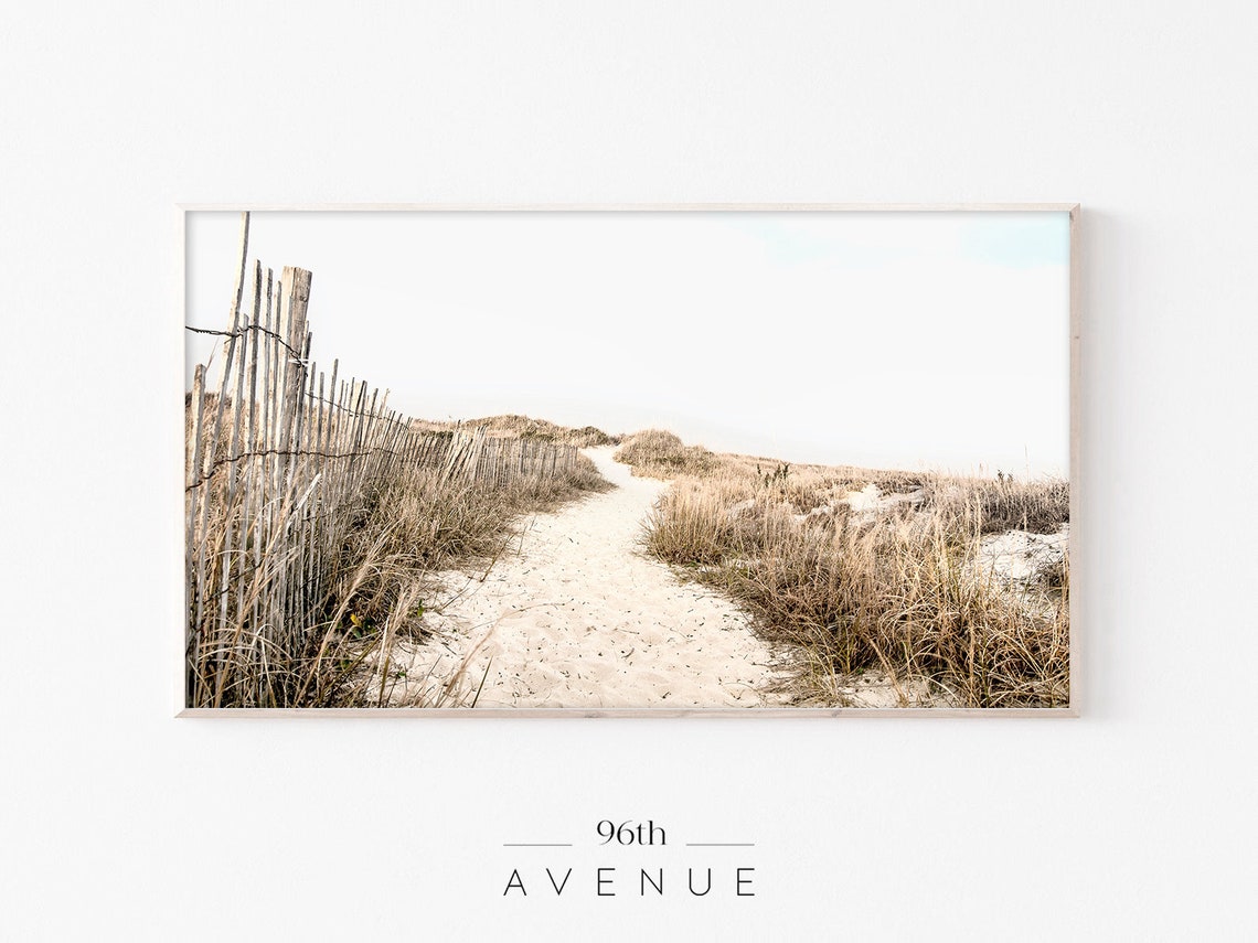 Beach Grass Coastal Landscape Art Print
