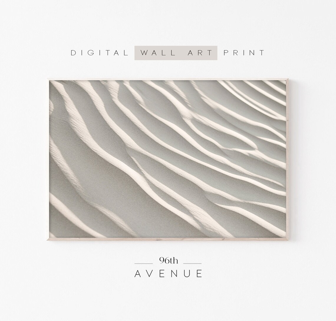 Beach Sand Print, Neutral Coastal Boho Wall Art