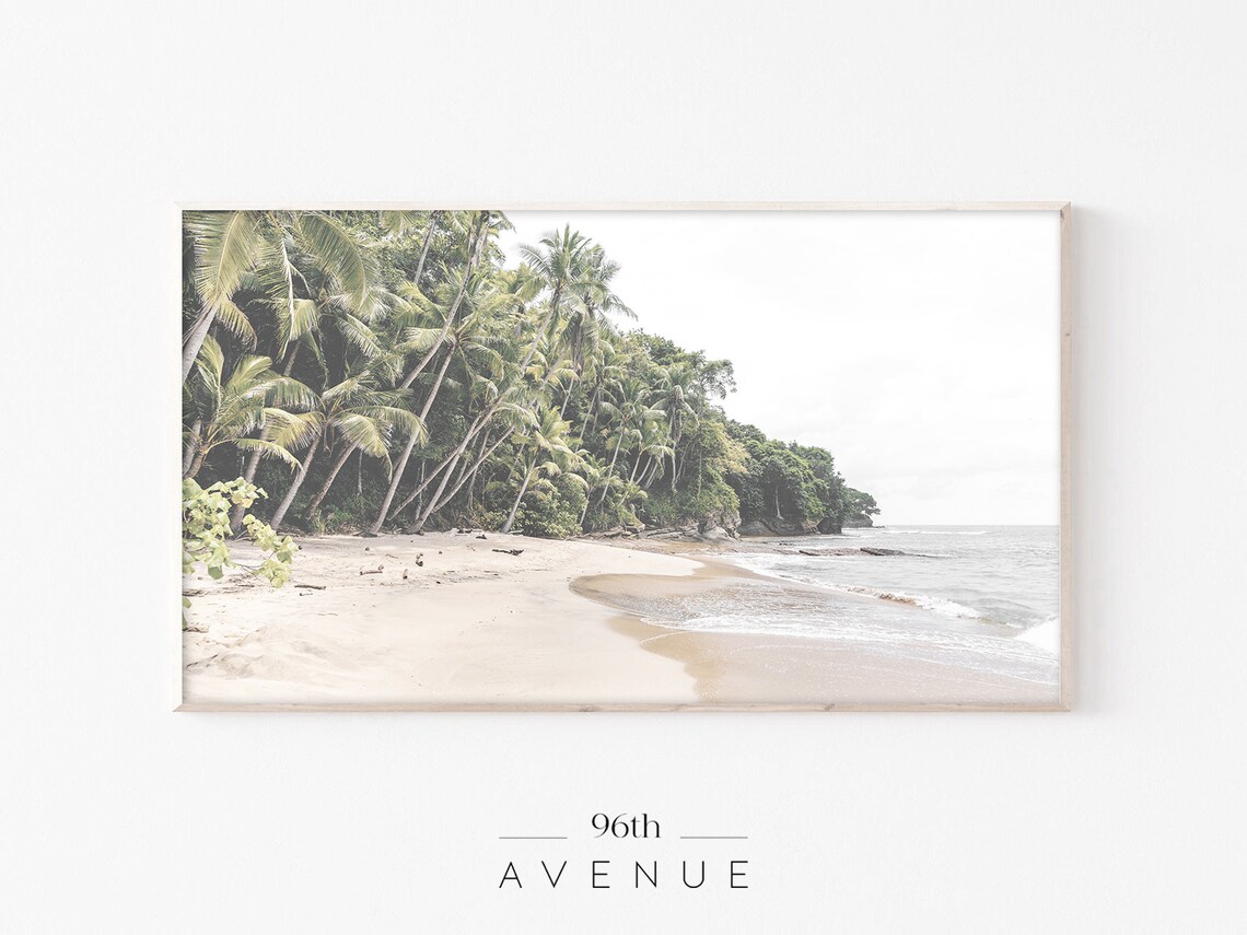 Tropical Landscape TV Art, Palm Trees Travel Poster