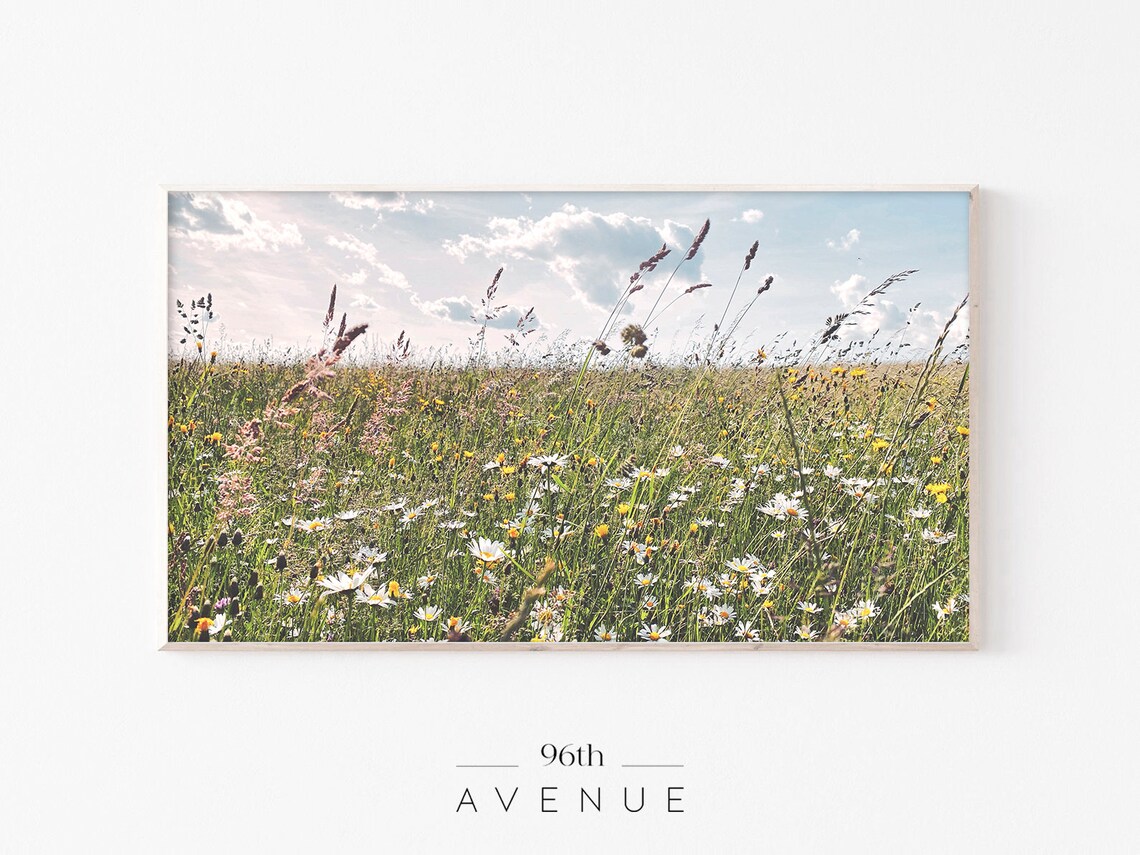 Spring Flower Field Botanical Art Print, Meadow