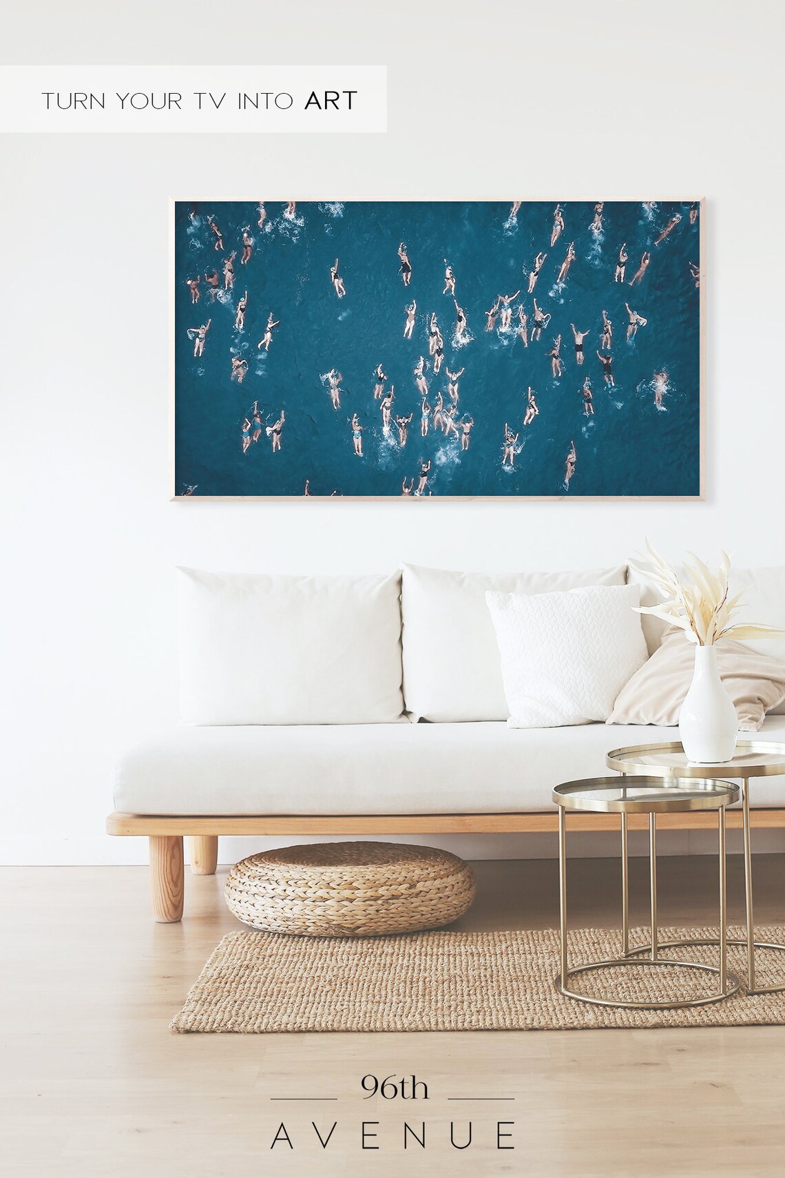 Aerial Ocean, Coastal Nautical Wall Art Print - Image 2