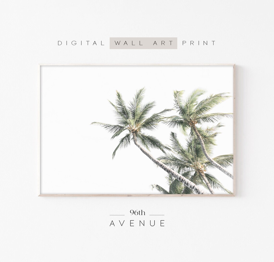 Palm Tree Print, California Coastal Wall Art
