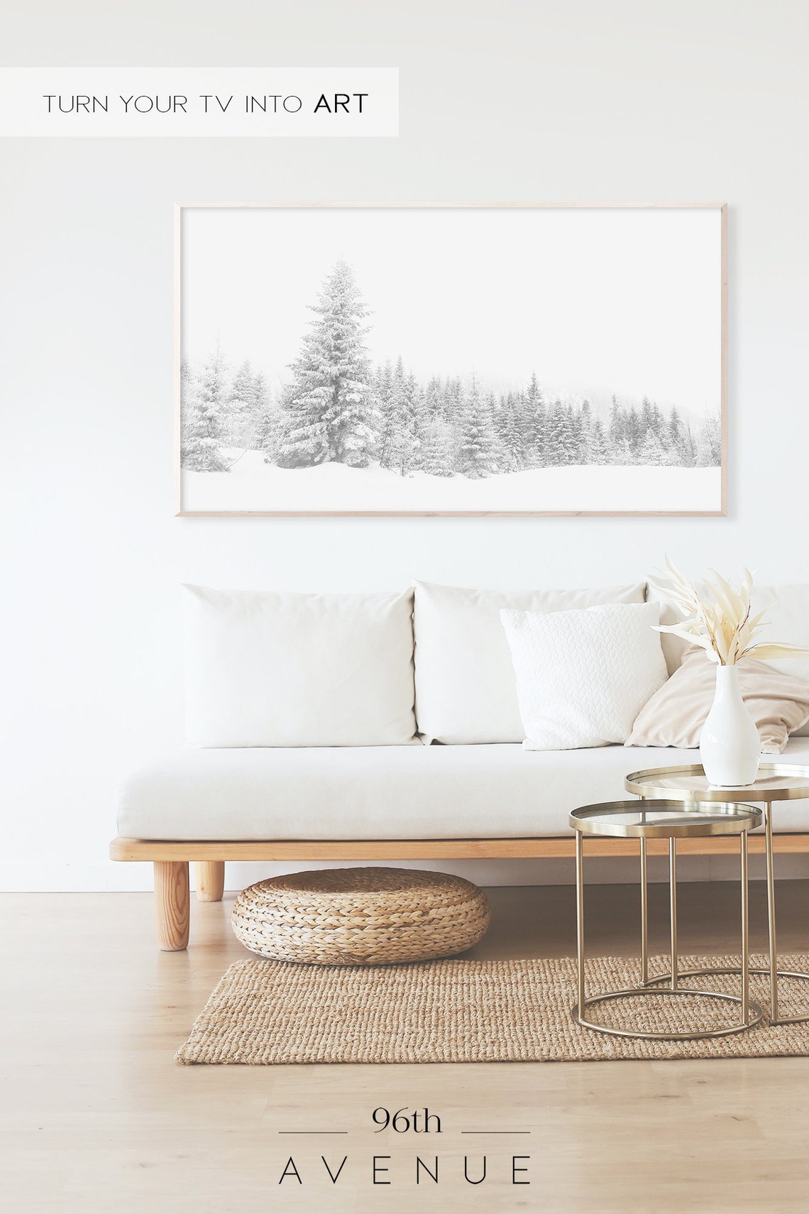 Winter Pine Tree Forest - Seasonal Art - Image 2