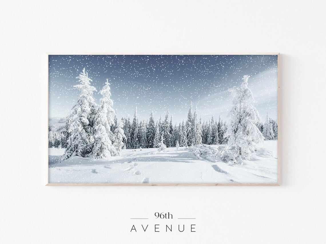 Christmas Winter Wonderland Snowy Forest Art Print