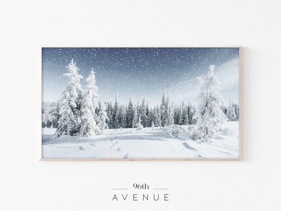 Christmas Winter Wonderland Snowy Forest Art Print