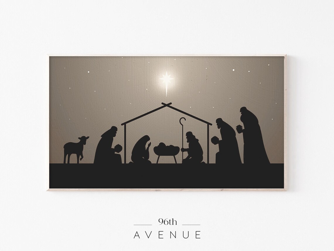 Nativity Christmas Holiday Art Print for TV