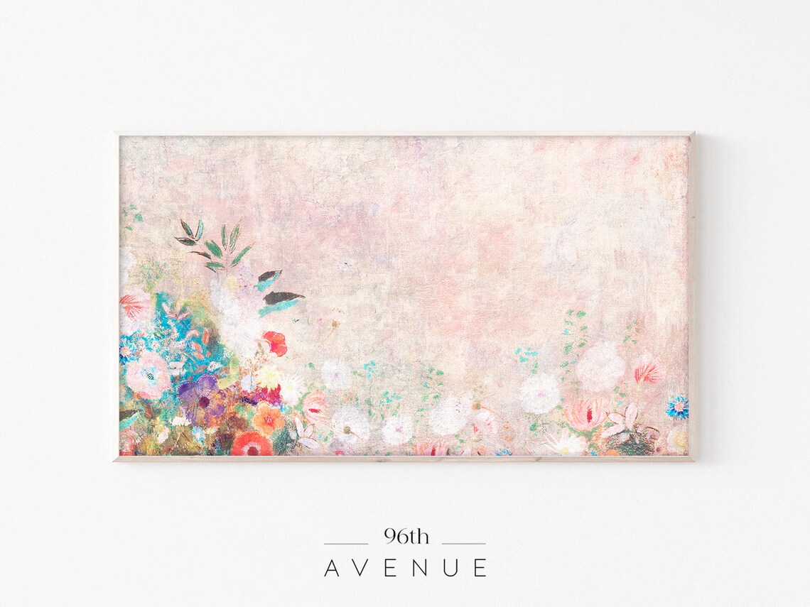Spring Floral Abstract Oil Painting Art Print