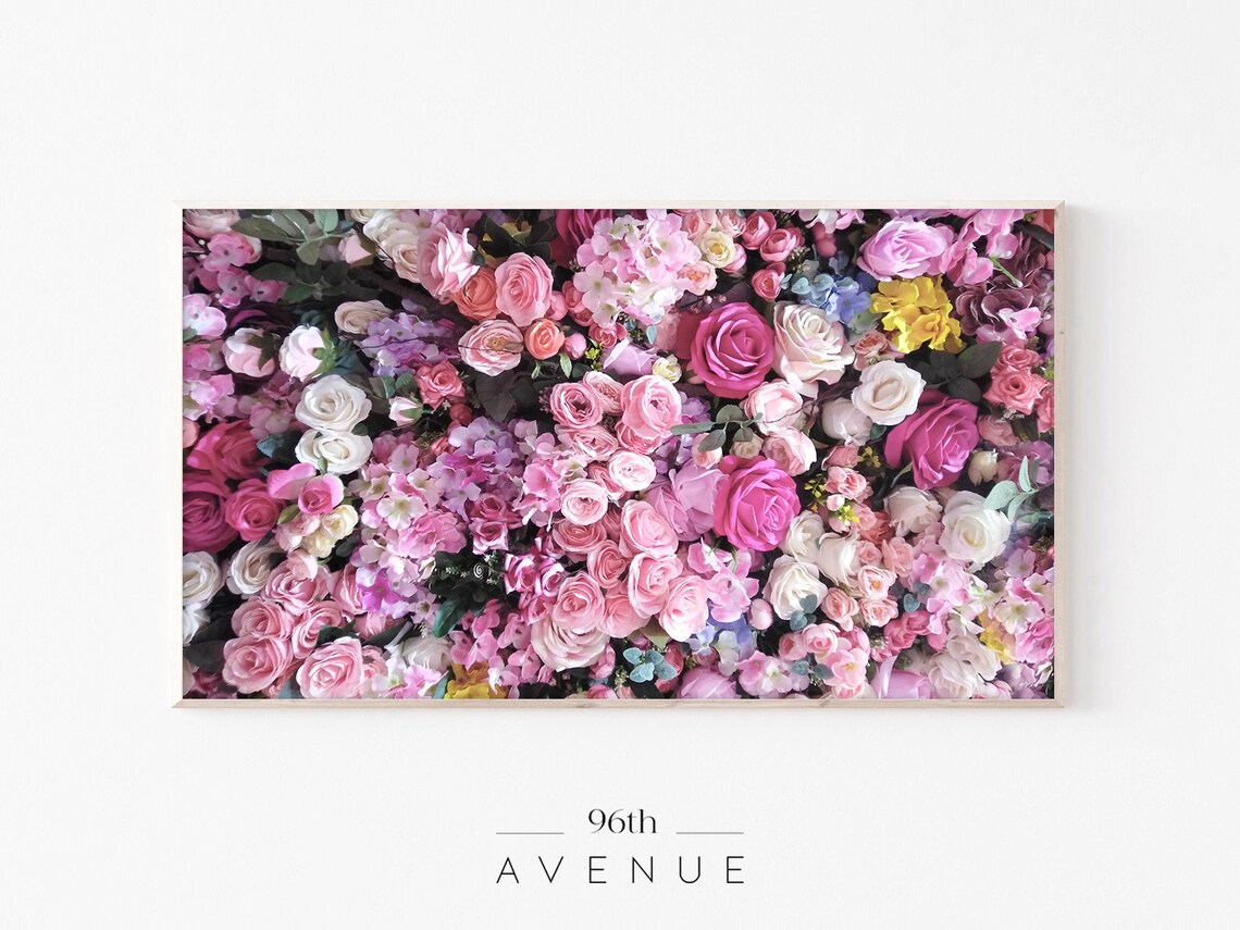 Farmhouse Floral Decor Art Print for Frame TV