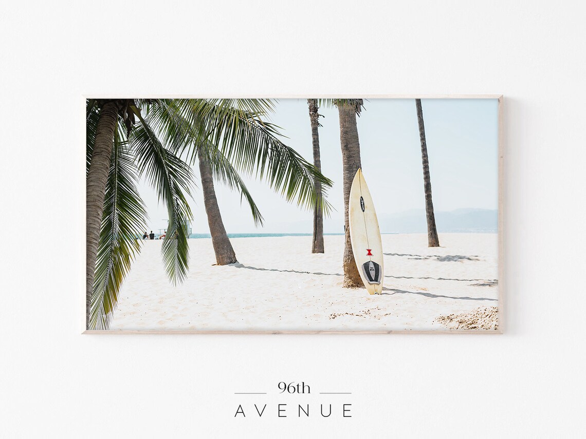 Surf Summer Beach Art for TV, Travel Poster