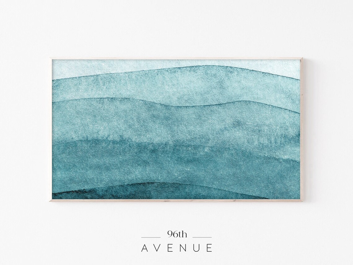 Watercolor Ocean Painting, Coastal Wall Art Print
