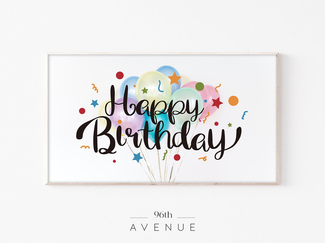 Happy Birthday Art for TV