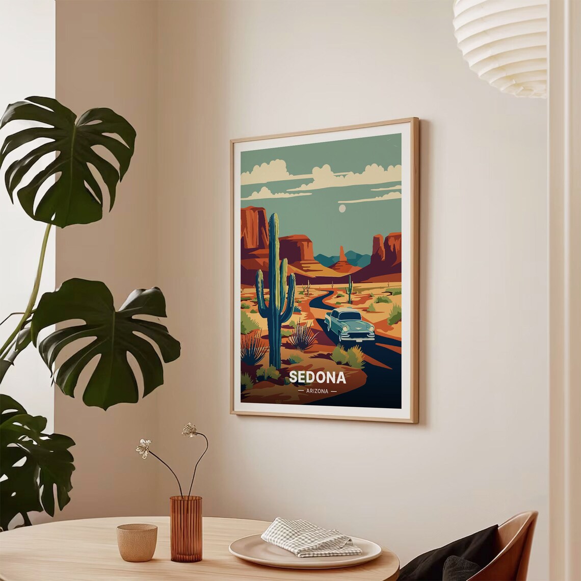 Sedona Arizona Retro Travel Poster, Desert Landscape - Image 2