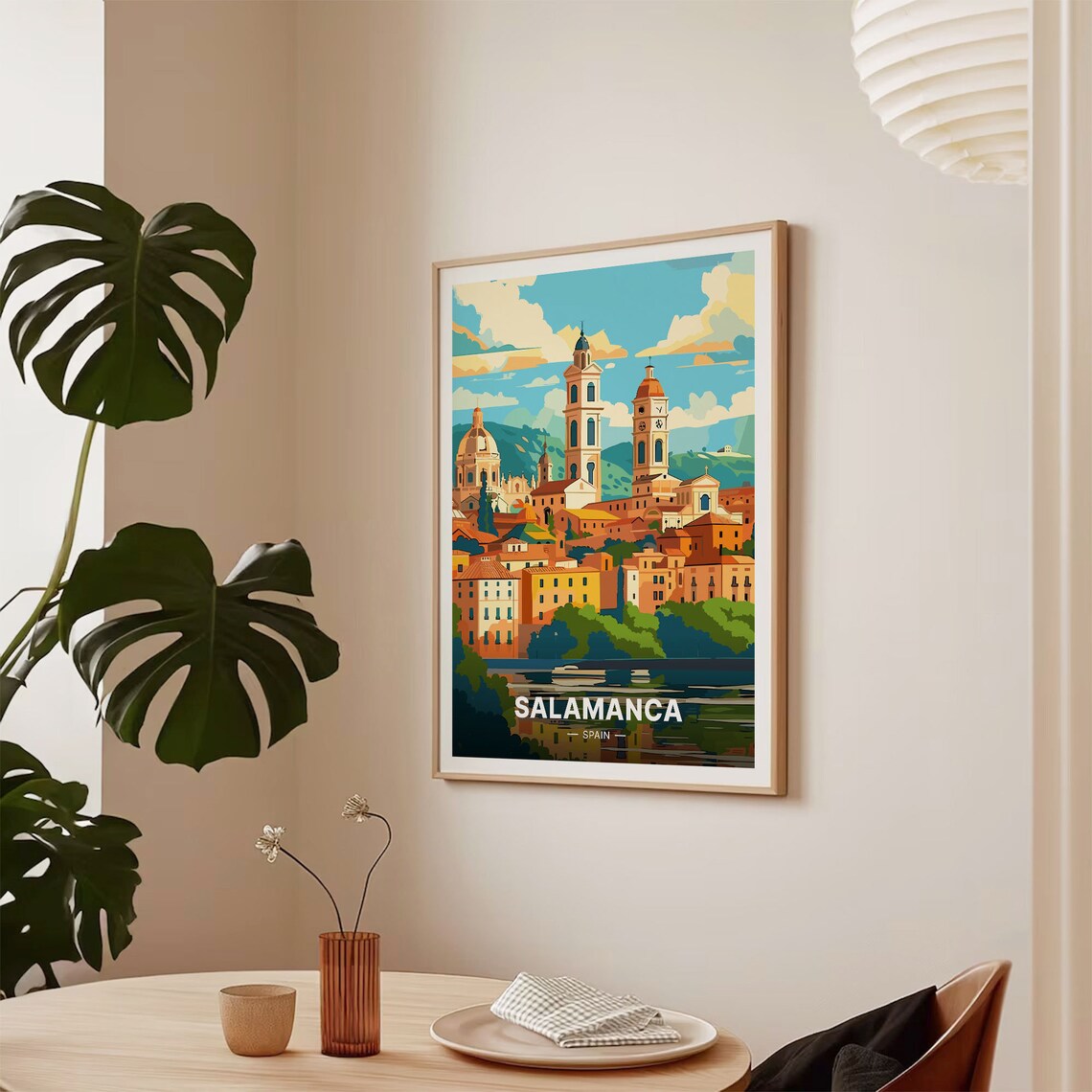 Salamanca Spain Vintage Travel Poster, Cityscape Art Print - Image 2