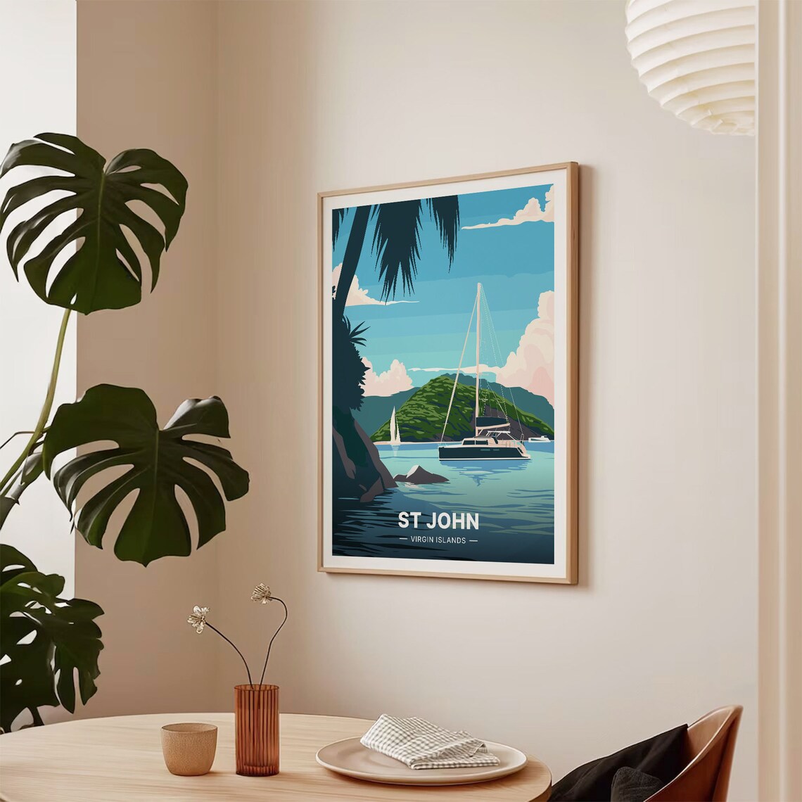 Virgin Islands St John Tropical Travel Poster - Image 2
