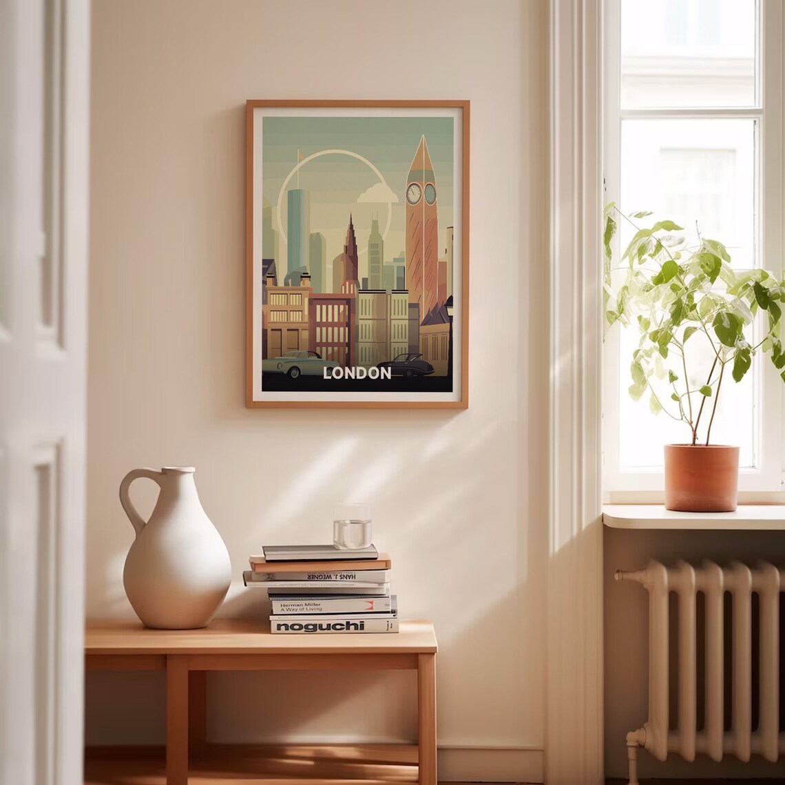 London Skyline Clock Tower Classic Car Retro Cityscape Travel Poster - Image 4