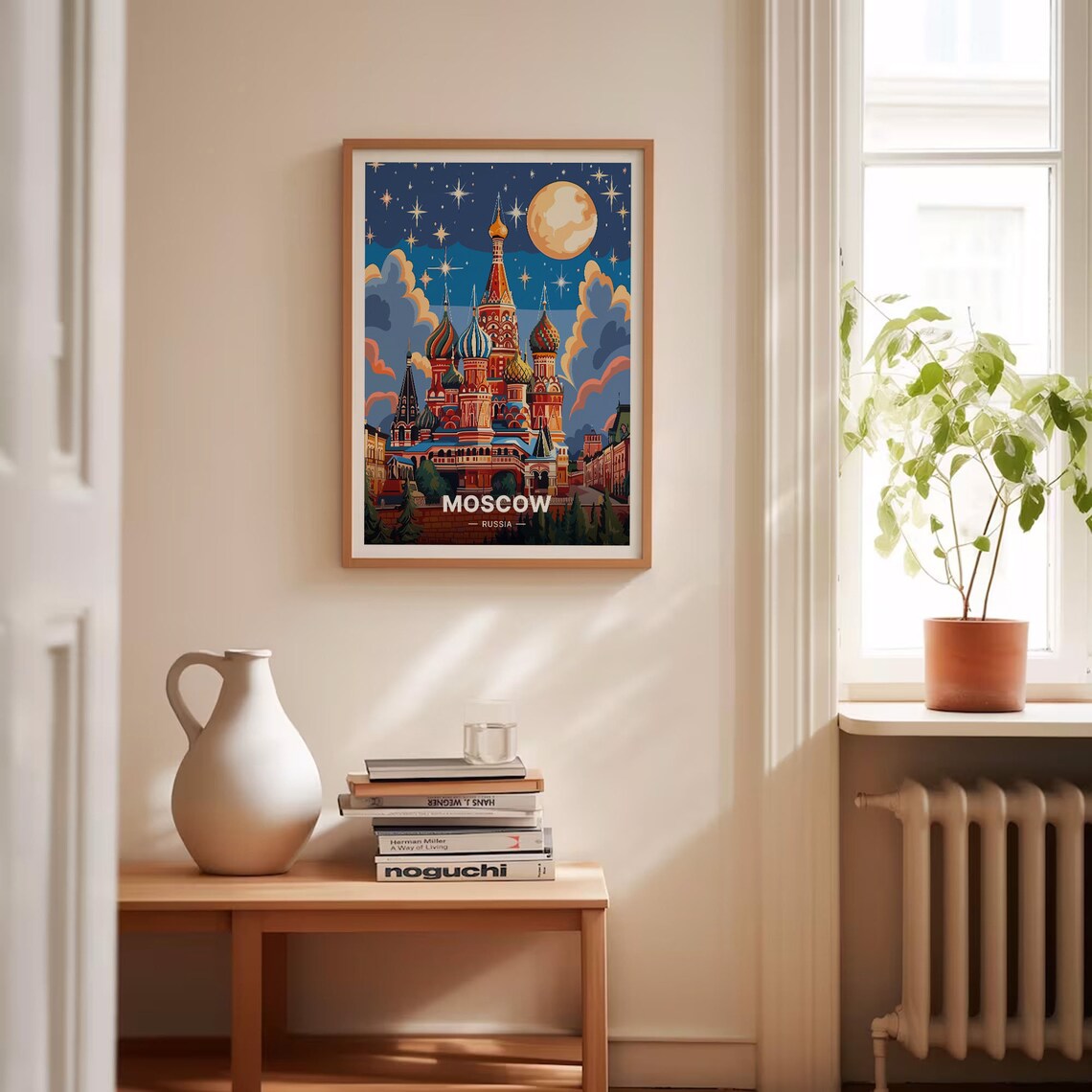 Moscow Landmarks Travel Poster, Russia Cityscape - Image 4