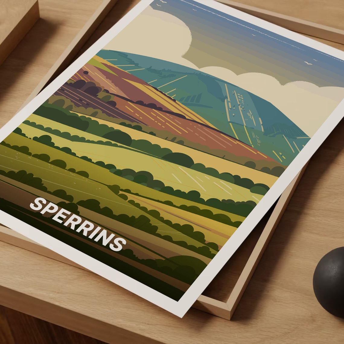 Sperrins Northern Ireland Poster Rolling Hills Patchwork Fields Art - Image 3