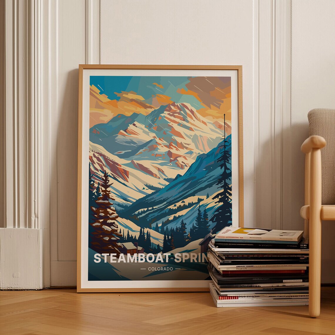 Steamboat Springs Ski Resort Travel Poster