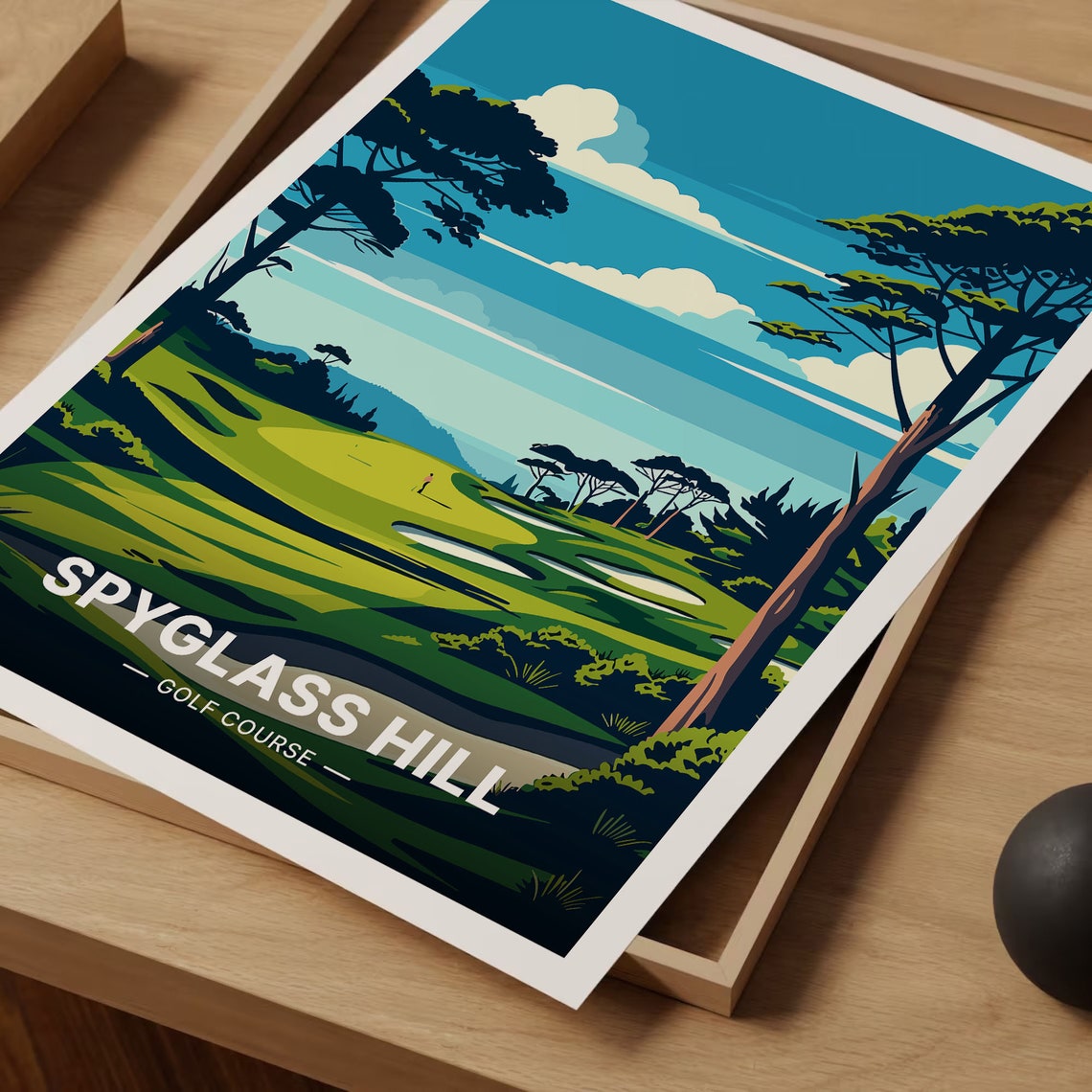 Spyglass Hill Golf Course Fairway Coastal Pines Classic Sports Poster - Image 3