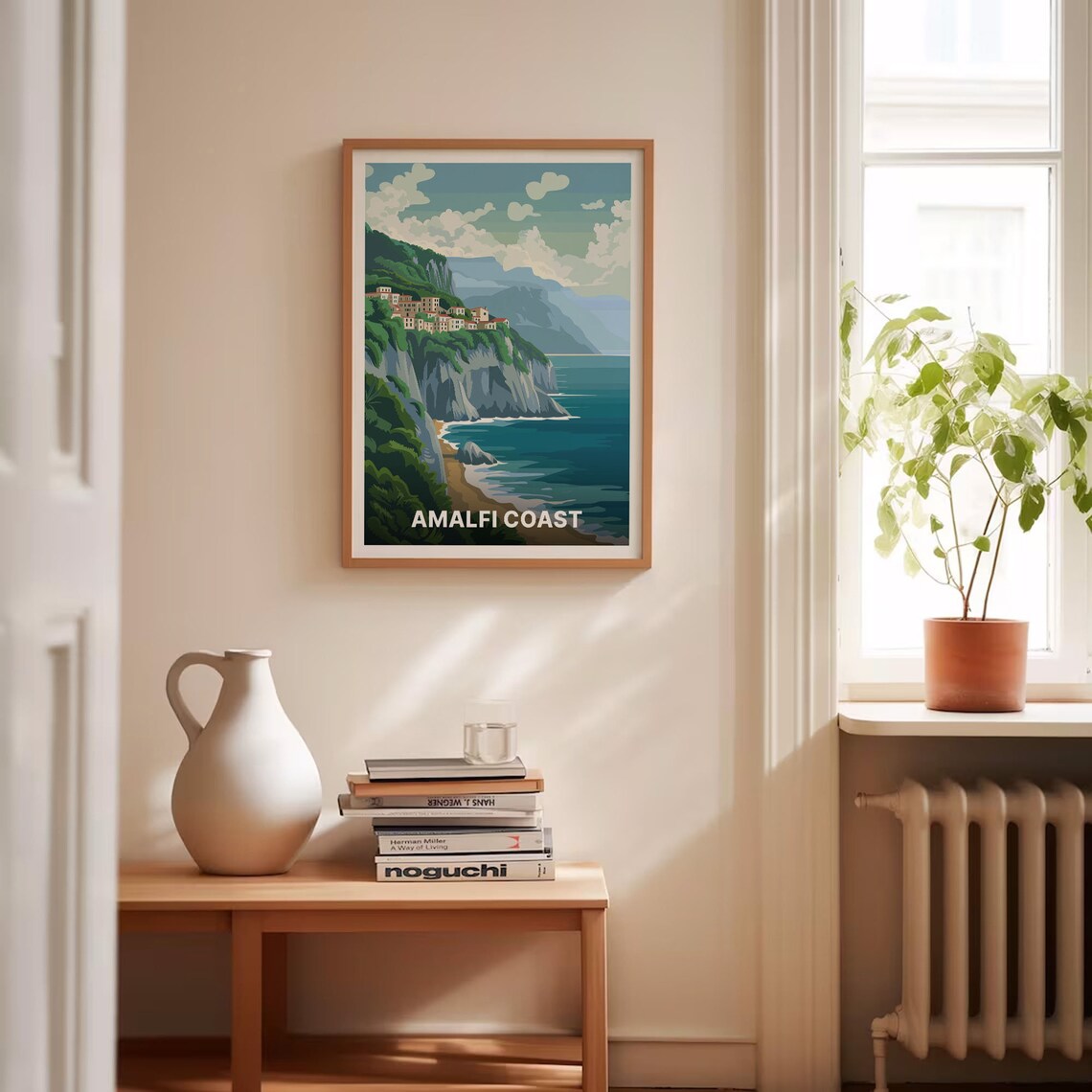 Amalfi Coast Travel Poster, Italy Scenic Landscape - Image 4