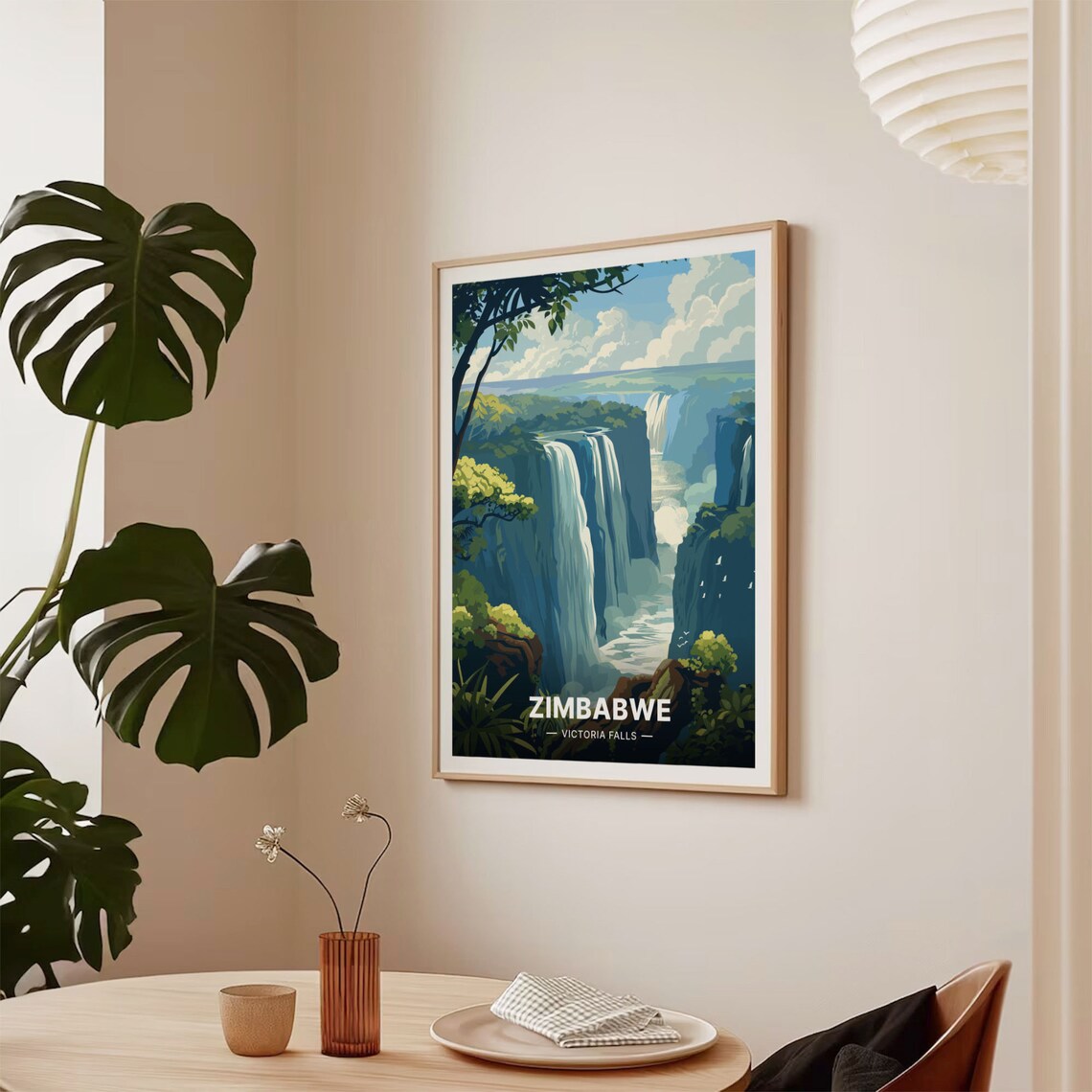 Zimbabwe Vintage Africa Travel Poster Art Print - Image 2