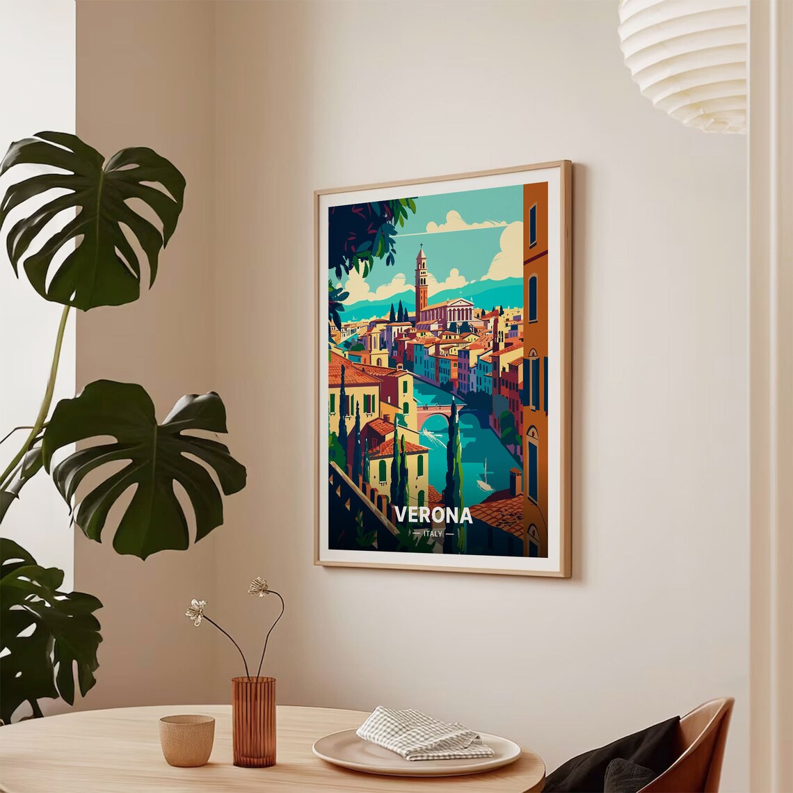 Verona Italy Travel Poster, Artistic Wall Decor - Image 2