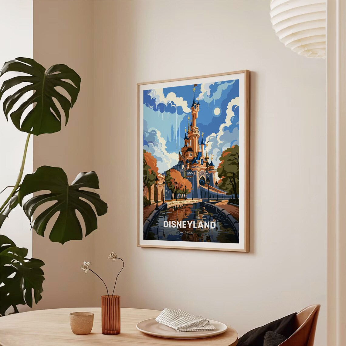 Disneyland Paris Travel Poster, Europe Wall Decor - Image 2