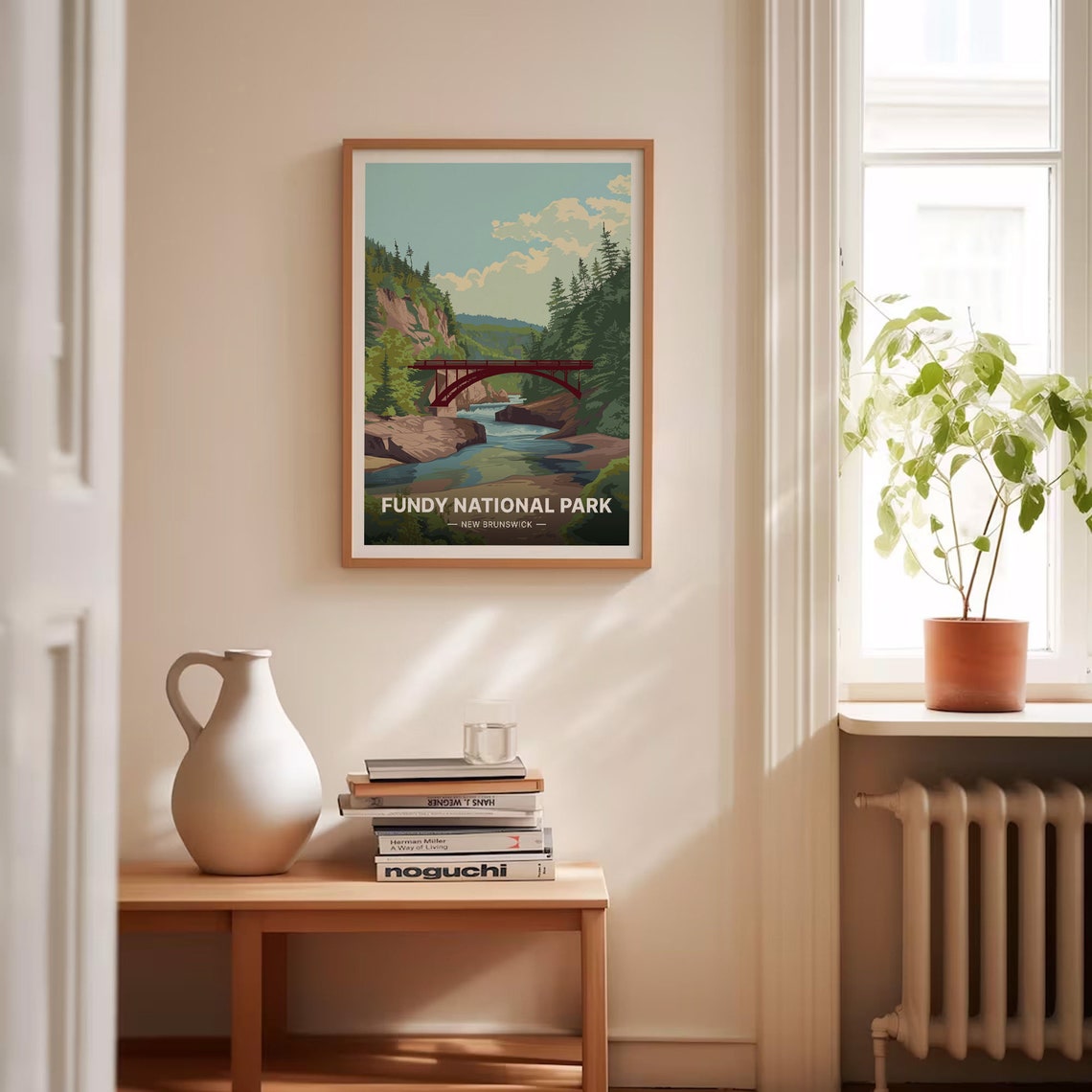 Fundy National Park New Brunswick Red Bridge Gorge Travel Poster - Image 4