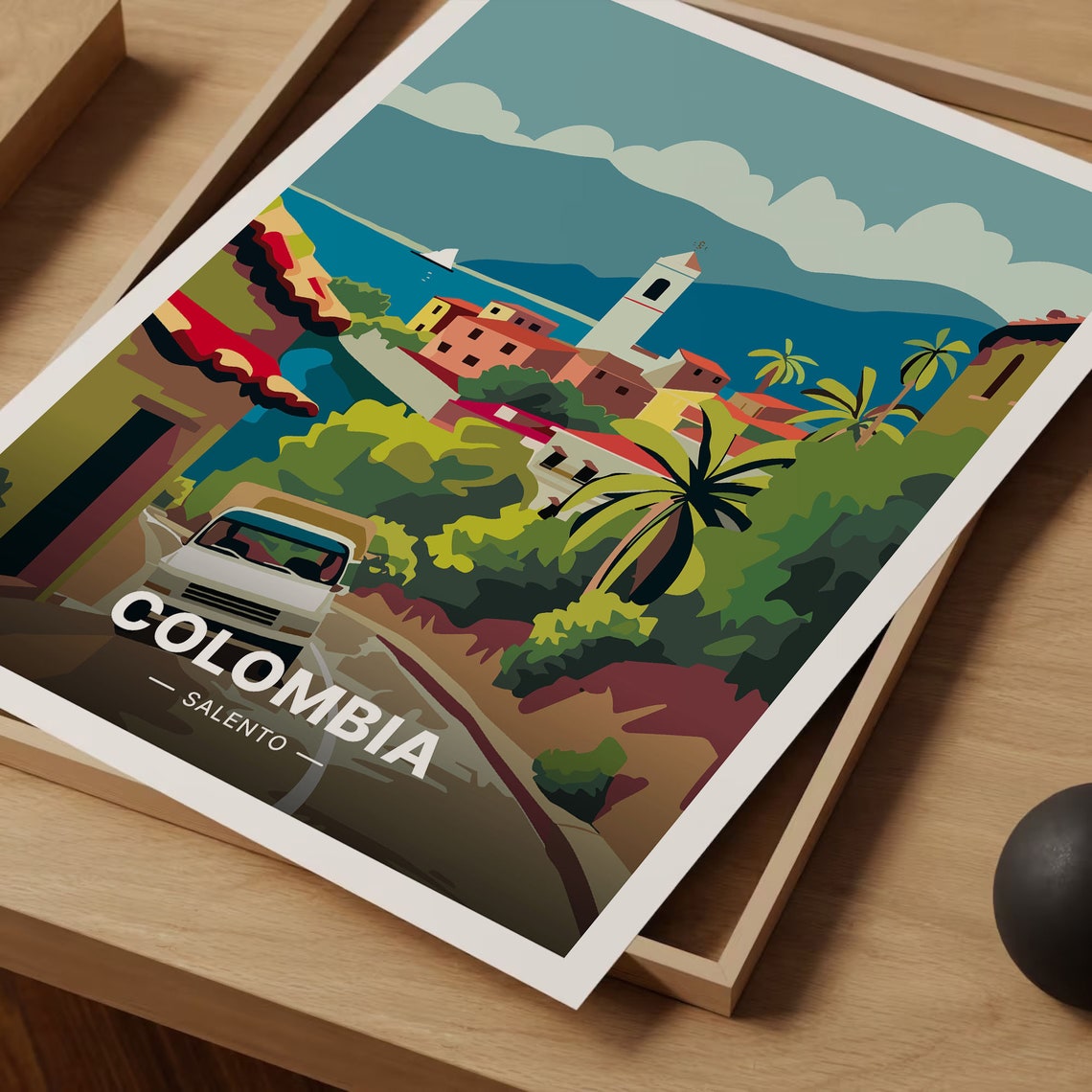 Colombia Salento Palms Tree Poster Scenic Travel Wall Art Home Decor Office Decoration C20 1065 - Image 3