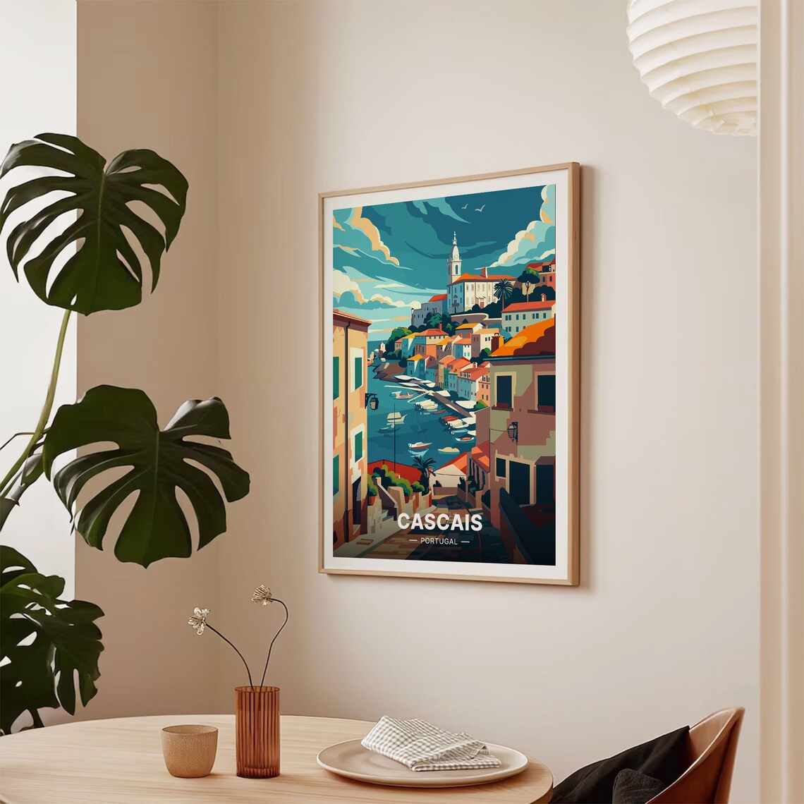 Cascais Portugal Travel Poster, Coastal Landscape - Image 2