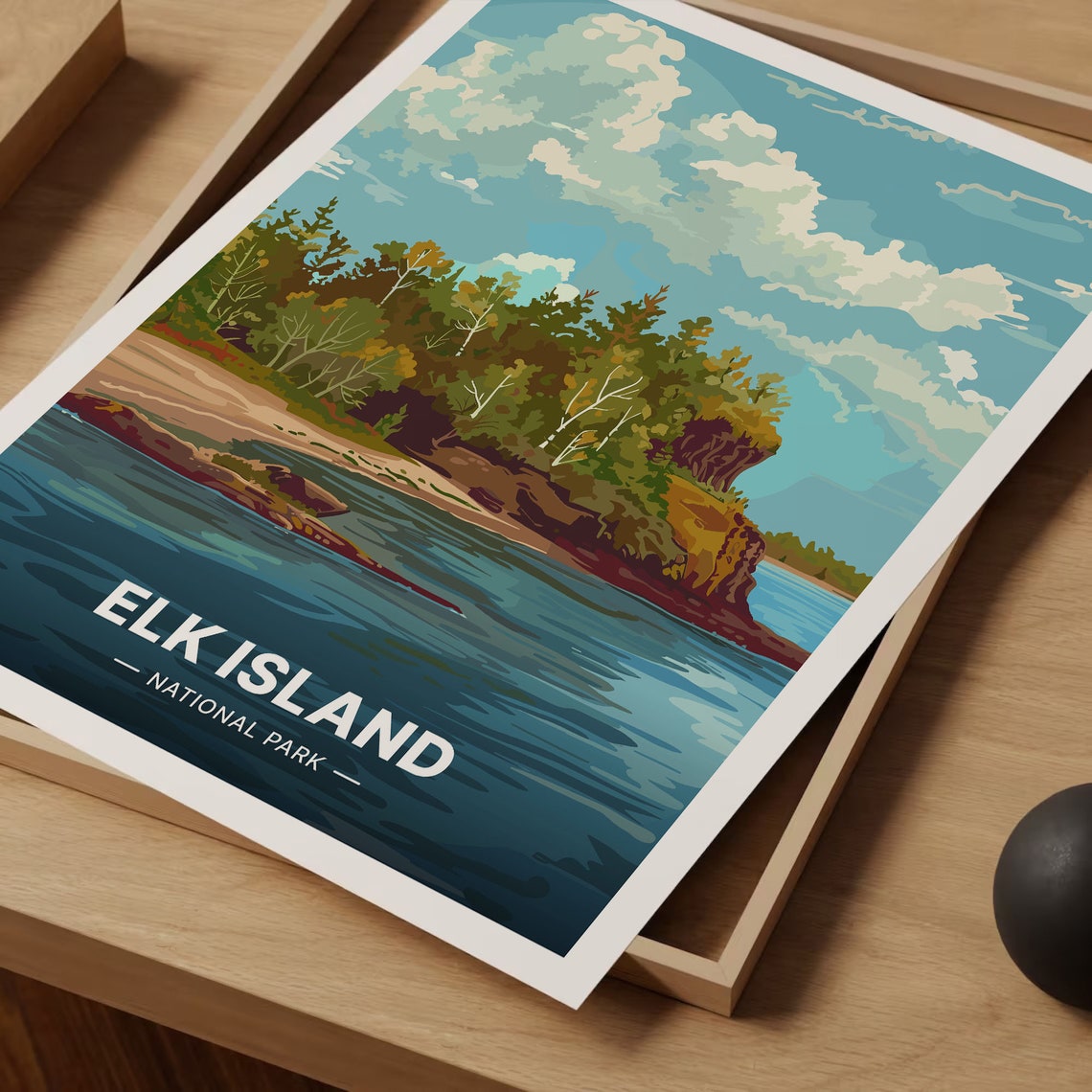 Elk Island National Park Forested Lake Point Wilderness Poster - Image 3