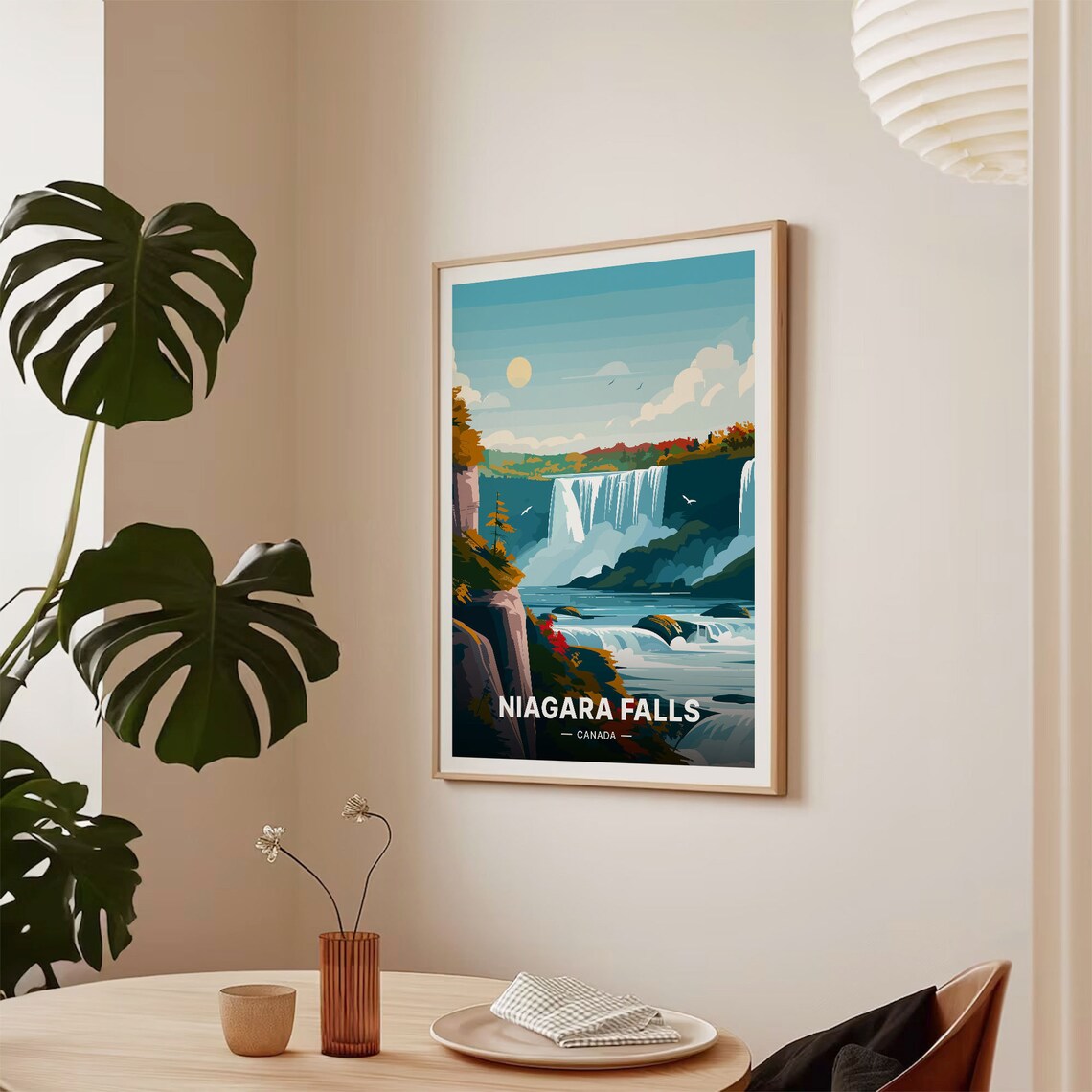 Niagara Falls Travel Poster, Canada Landscape Art - Image 2