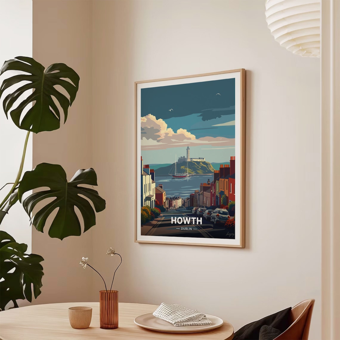 Howth Dublin Ireland Vintage Inspired Travel Poster - Image 2