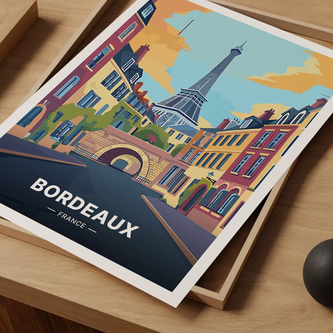 Bordeaux Travel Poster France Wall Art French Cityscape Home Office Decor Unique Gift For Travelers C20 590 - Image 3