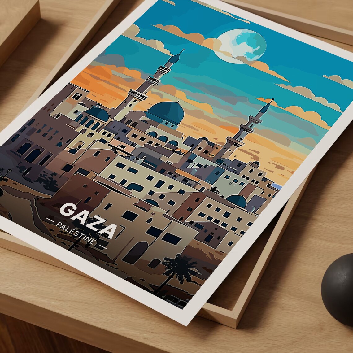 Gaza City Travel Poster, Palestine Wall Art - Image 3