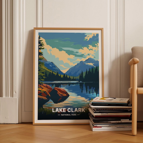 Lake Clark National Park Alaska Mountain Lake Reflection Poster