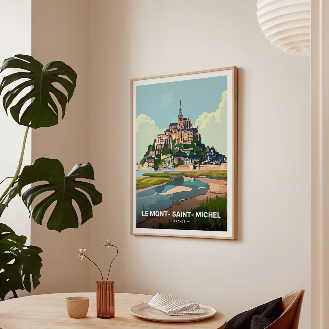 Le Mont Saint Michel Vintage Travel Poster, Normandy - Image 2