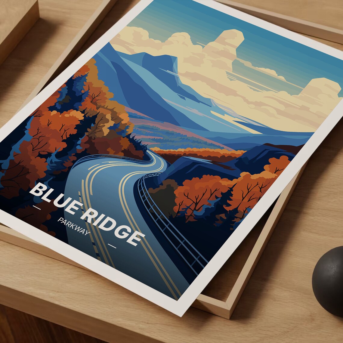 Blue Ridge Parkway Travel Poster, Scenic Road Art Print - Image 3